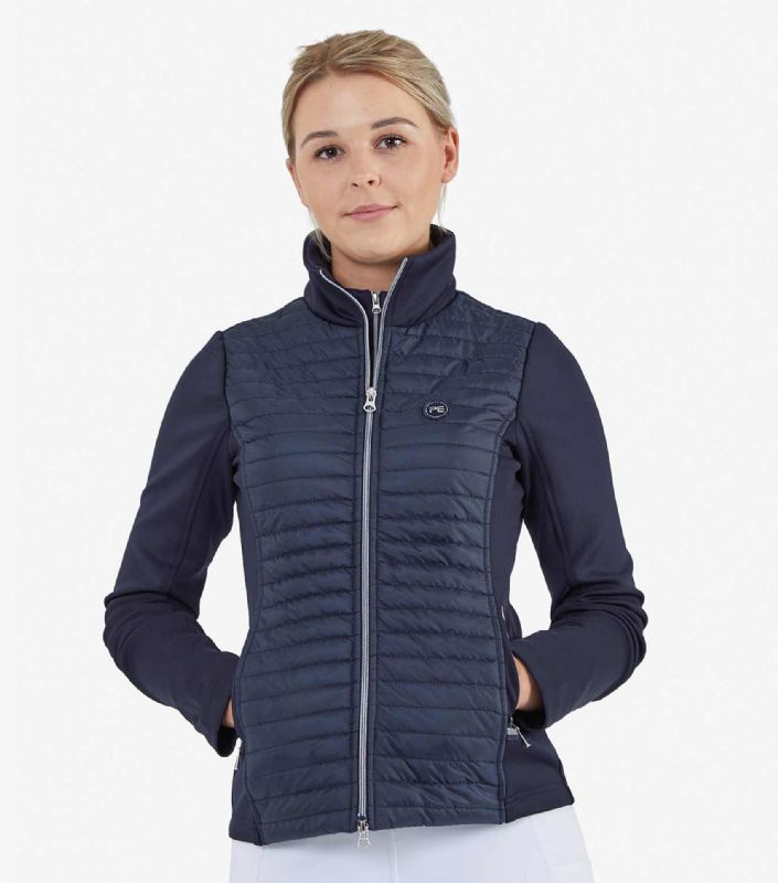 Personalised Premier Equine Elena Ladies Hybrid Technical Riding Jacket (Navy, UK10)